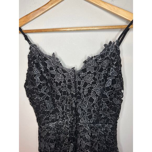 ASTR The Label Black Dress Lace Midi  Style ALD 42049 Size M Holiday Party - Picture 3 of 10